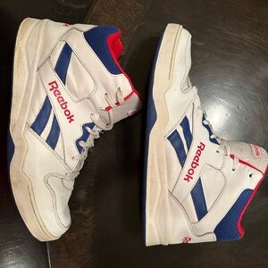 Vintage Red, White, and Blue Reebok Royal Hi2